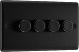 Nexus Metal,  Quadruple Dimmer Switch, 2 Way, Trailing Edge 200W IN VARIOUS COLOURS