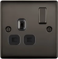 BG  Nexus Metal , 13A Single Switched Socket in VARIOUS COLOURS