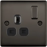 BG  Nexus Metal , 13A Single Switched Socket in VARIOUS COLOURS