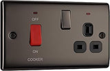 Nexus Metal, 45A Cooker Control Unit With 13A Socket And LED Indicators in VARIOUS COLOURS