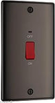 Nexus Metal , 45A Large Plate Double Pole Switch With LED Indicator in VARIOUS COLOURS
