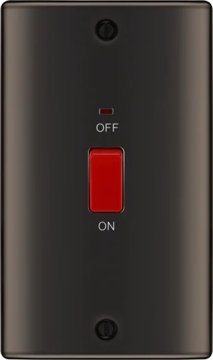 Nexus Metal , 45A Large Plate Double Pole Switch With LED Indicator in VARIOUS COLOURS