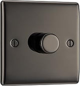 Nexus Metal,  Single Dimmer Switch, 2 Way, Trailing Edge 200W - VARIOUS COLOURS AVAILABLE