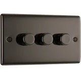 Nexus Metal, Triple Dimmer Switch, 2 Way, Trailing Edge IN VARIOUS COLOURS
