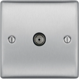 BG  Nexus Metal, Single Co-Ax Aerial Socket for TV or FM  - VARIOUS COLOURS