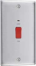 Nexus Metal , 45A Large Plate Double Pole Switch With LED Indicator in VARIOUS COLOURS