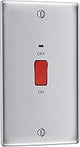 Nexus Metal , 45A Large Plate Double Pole Switch With LED Indicator in VARIOUS COLOURS