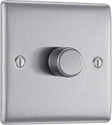 Nexus Metal,  Single Dimmer Switch, 2 Way, Trailing Edge 200W - VARIOUS COLOURS AVAILABLE