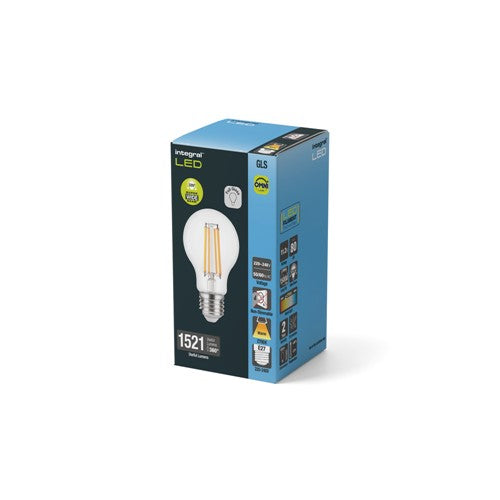 OMNI FILAMENT GLS BULB E27 1521LM 11.2W WARM WHITE 2700K NON-DIMM 320 BEAM CLEAR FULL GLASS INTEGRAL -  ILGLSE27NC062