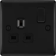 BG  Nexus Metal , 13A Single Switched Socket in VARIOUS COLOURS