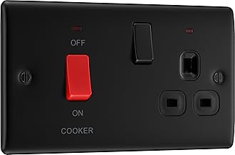 Nexus Metal, 45A Cooker Control Unit With 13A Socket And LED Indicators in VARIOUS COLOURS