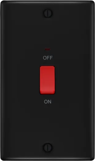 Nexus Metal , 45A Large Plate Double Pole Switch With LED Indicator in VARIOUS COLOURS