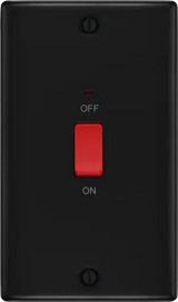 Nexus Metal , 45A Large Plate Double Pole Switch With LED Indicator in VARIOUS COLOURS