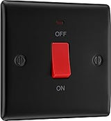 Nexus Metal 45A Square Plate Double Pole Switch With LED Indicator IN VARIOUS COLOURS