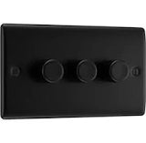 Nexus Metal, Triple Dimmer Switch, 2 Way, Trailing Edge IN VARIOUS COLOURS