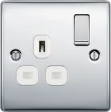 BG  Nexus Metal , 13A Single Switched Socket in VARIOUS COLOURS