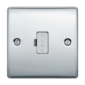 BG NPC54-01 Nexus Metal Polished Chrome, 13A Unswitched Fused Connection Unit