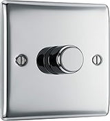 Nexus Metal,  Single Dimmer Switch, 2 Way, Trailing Edge 200W - VARIOUS COLOURS AVAILABLE