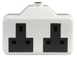 Rubber Trailing Socket, 2 Gang, 250V, 13A - White