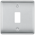 BG Nexus 1g Front Plate Brushed Chrome - RNBS1