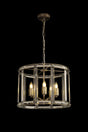 Ellison Round Drum Pendant/Semi Ceiling, 5 x E27, Antique Brass