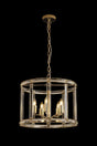 Ellison Round Drum Pendant/Semi Ceiling, 5 x E27, French Gold