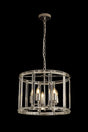 Ellison Round Drum Pendant/Semi Ceiling, 5 x E27, Polished Nickel
