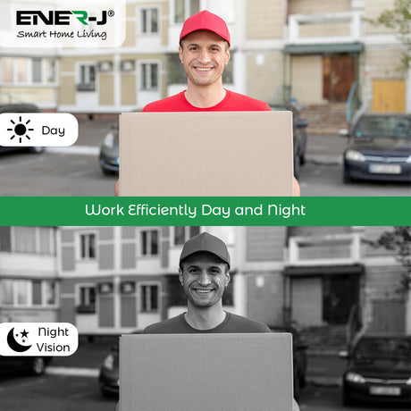 Ener-J Smart Flexi Wireless or Wired Video Doorbell with USB Chime | SHA5357