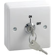 STP Surface Mount 2-Position Key Switch, White - STP-KS-2S