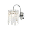 Styles Wall Light, 1 x G9, IP44, Polished Chrome/Crystal