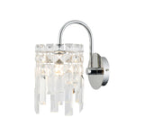 Styles Wall Light, 1 x G9, IP44, Polished Chrome/Crystal
