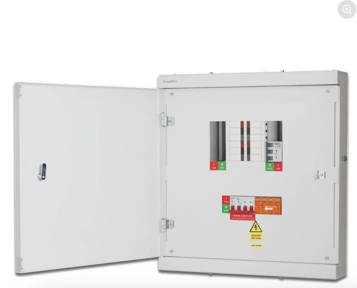 FuseBox TPN03FBX 3 Way 125A Three Phase Board With SPD