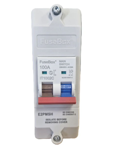 Fusebox E2PMSH 2 Pole IP20 100A Main Switch Meter Isolator