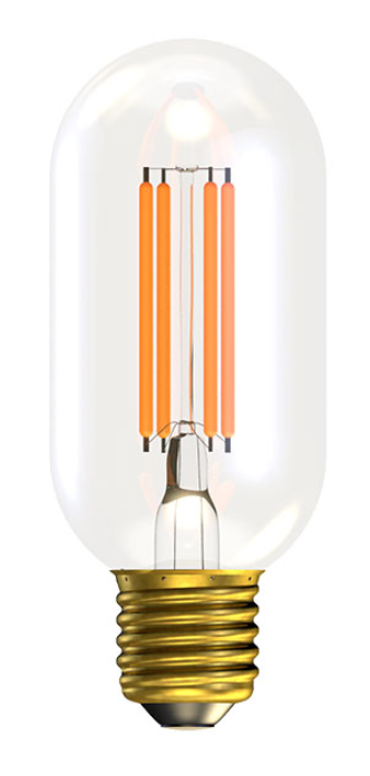 LED 3.3W Dimmable Clear Filament Short Tubular - ES - 2700K