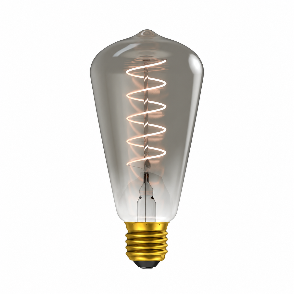60030 - BELL Lighting LED Soft Coil 4W Vintage Vertical Amber Gunmetal Squirrel Cage Dimmable ES 4000K Lamp