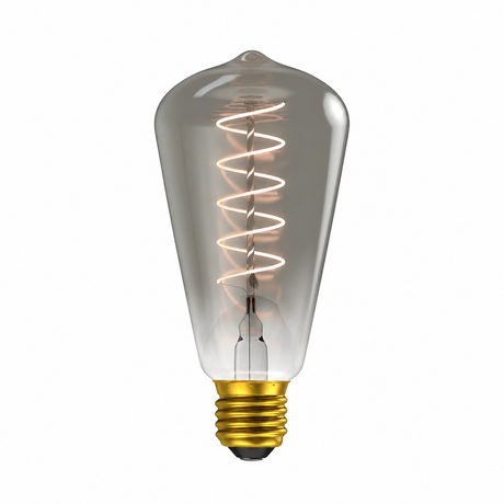 60030 - BELL Lighting LED Soft Coil 4W Vintage Vertical Amber Gunmetal Squirrel Cage Dimmable ES 4000K Lamp