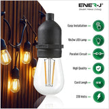Ener-J LED Filament Bulb Festoon Light Kit 30m - T471