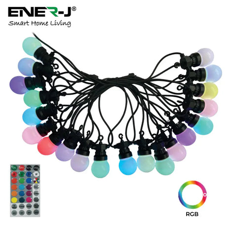 Ener-J RGB LED Bulb Festoon Light Kit 13m - T473