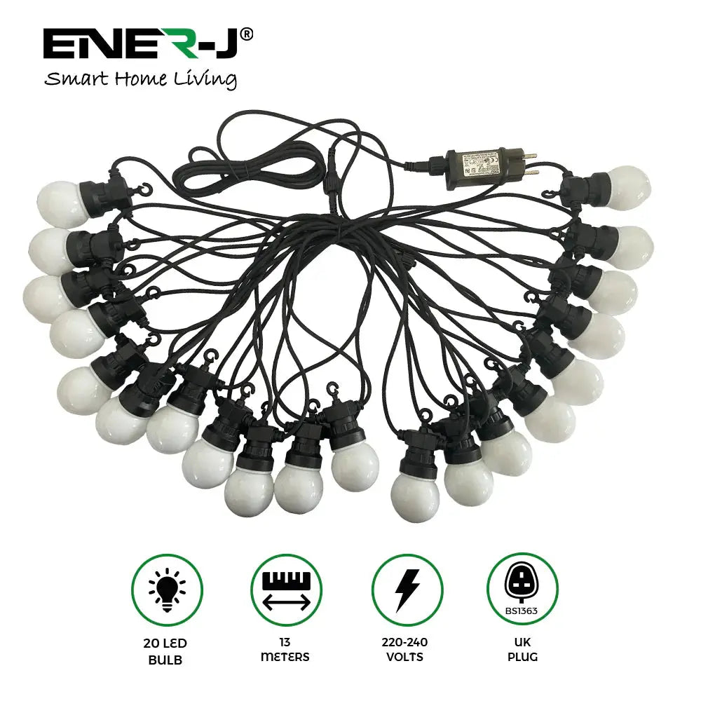 Ener-J RGB LED Bulb Festoon Light Kit 13m - T473