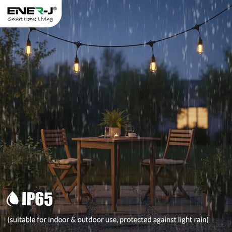 Ener-J LED Filament Bulb Festoon Light Kit 15m Flame Effect - T607