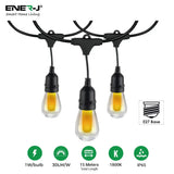 Ener-J LED Filament Bulb Festoon Light Kit 15m Flame Effect - T607