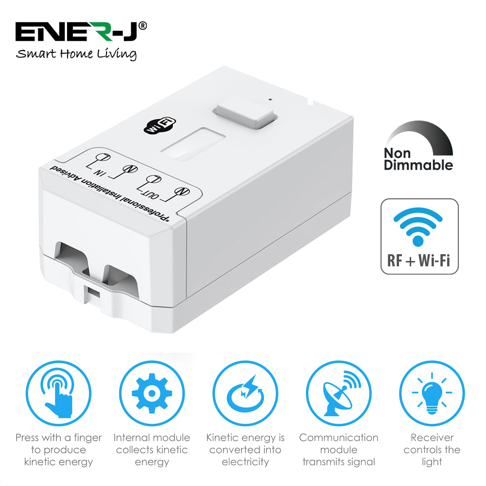 Ener-J WS1037 Pro Range Non-Dimmable 5A 500W Wifi RF Receiver