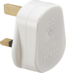 13A Plug Top with 13A fuse - White