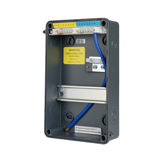 FuseBox A65E06MGY - IP65 Grey 6-Module Consumer Unit