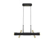 Almond Linear Pendant , 4 x 2W LED, 3000K, Sand Black, Gold