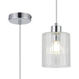 Altidore Pendant, 1 x E14, IP44, Polished Chrome/Clear Glass