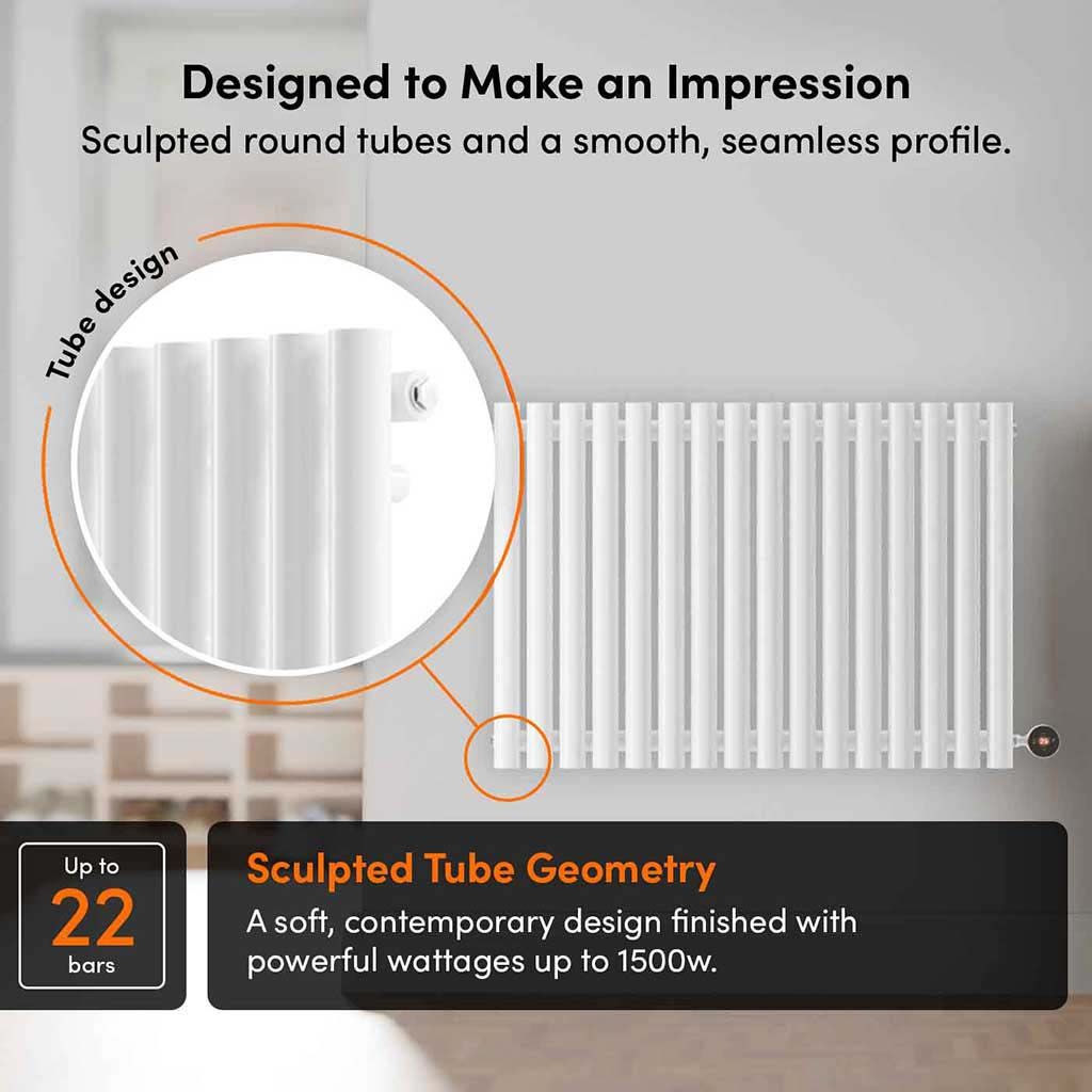 Ecostrad Alto TriQ 1200W Vertical WiFi Electric Radiator – White – AO-3Q-V37W