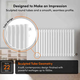 Ecostrad Alto TriQ 1200W Vertical WiFi Electric Radiator – White – AO-3Q-V37W