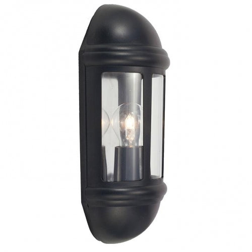 Ansell Lighting ALHL/BL Latina Black All Polycarbonate Half Lantern