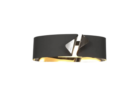 Atkins Wall Lamp, 10W LED, 3000K, Sand Anthracite/Polished Chrome